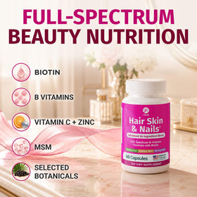 1 Body Compléments Alimentaires Cheveux Peau Ongles Biotine 60 Capsules vue latérale