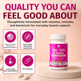 1 Body Compléments Alimentaires Cheveux Peau Ongles Biotine 60 Capsules ingrédients