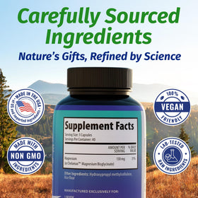 1 Body Magnésium Bisglycinate 120 capsules arrière