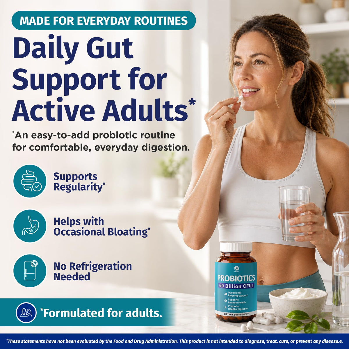 1 Body Probiotic 60 Caps, présentation lifestyle