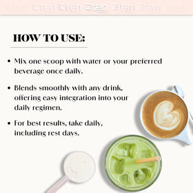 10Ten Nutrition Créatine + Collagène vue de dessus avec cuillère