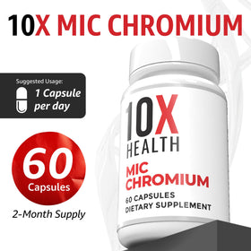 10X Health System MIC Chromium, capsules ouvertes montrant le contenu