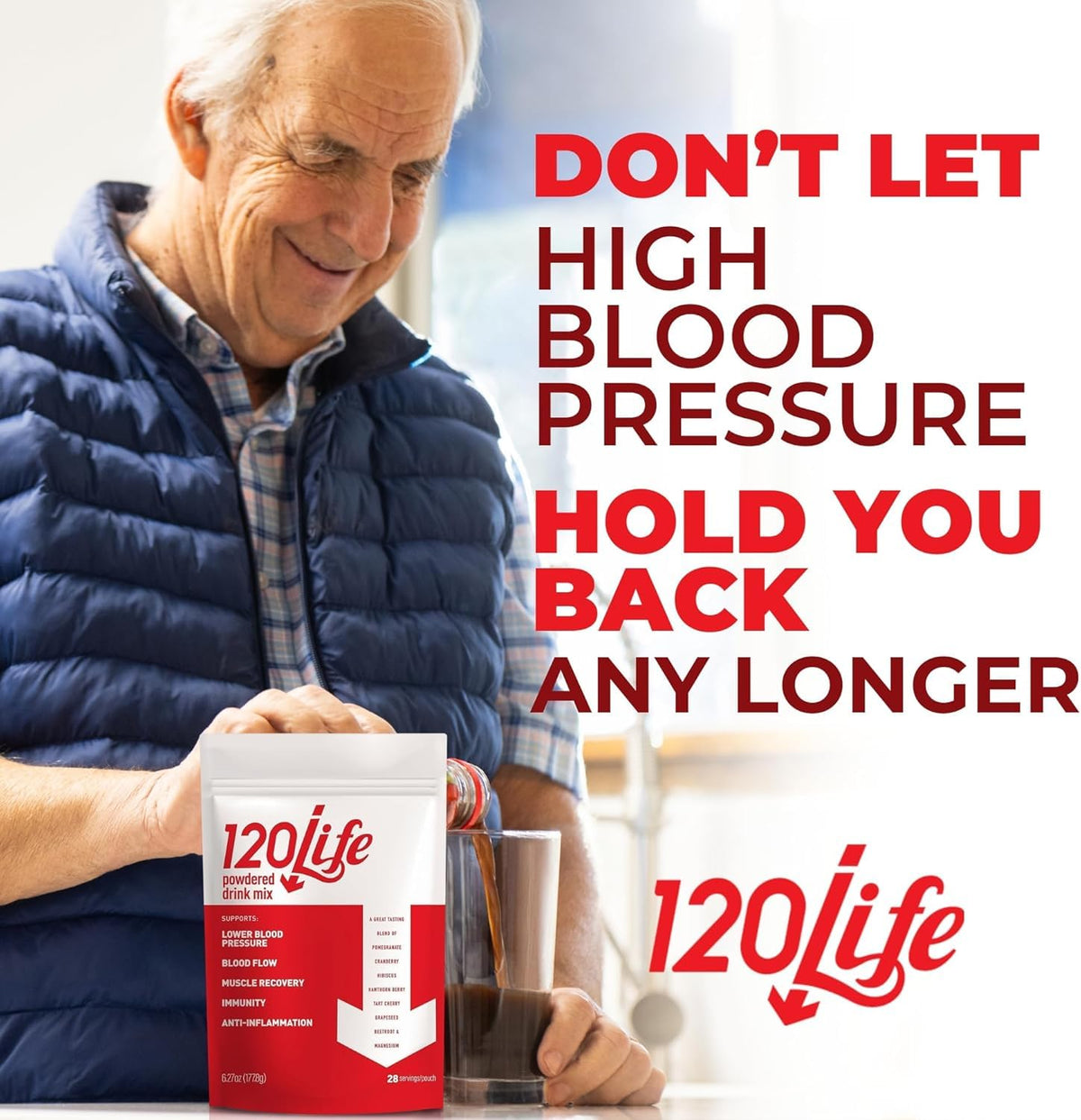 120LIFE mélange en poudre de betterave et grenade sur table