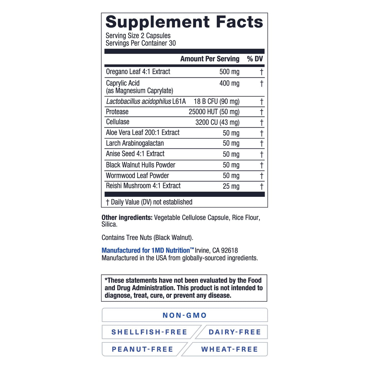 1MD Nutrition BalanceMD Probiotiques, capsules dans un verre