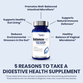 1MD Nutrition BalanceMD Probiotiques, capsules sur une surface blanche