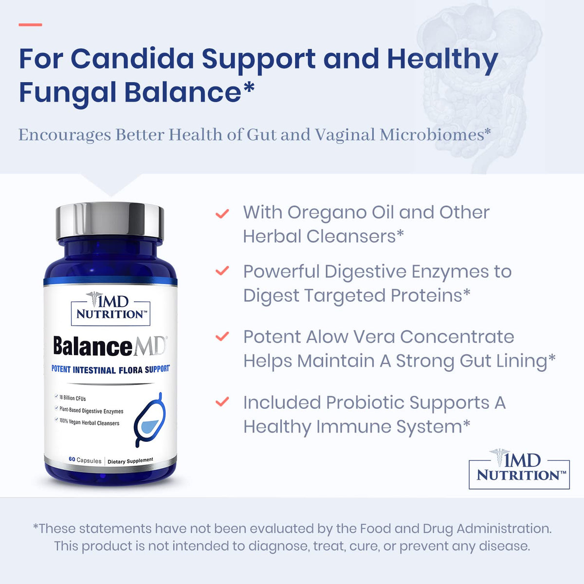 1MD Nutrition BalanceMD Probiotiques, vue de côté de la boîte