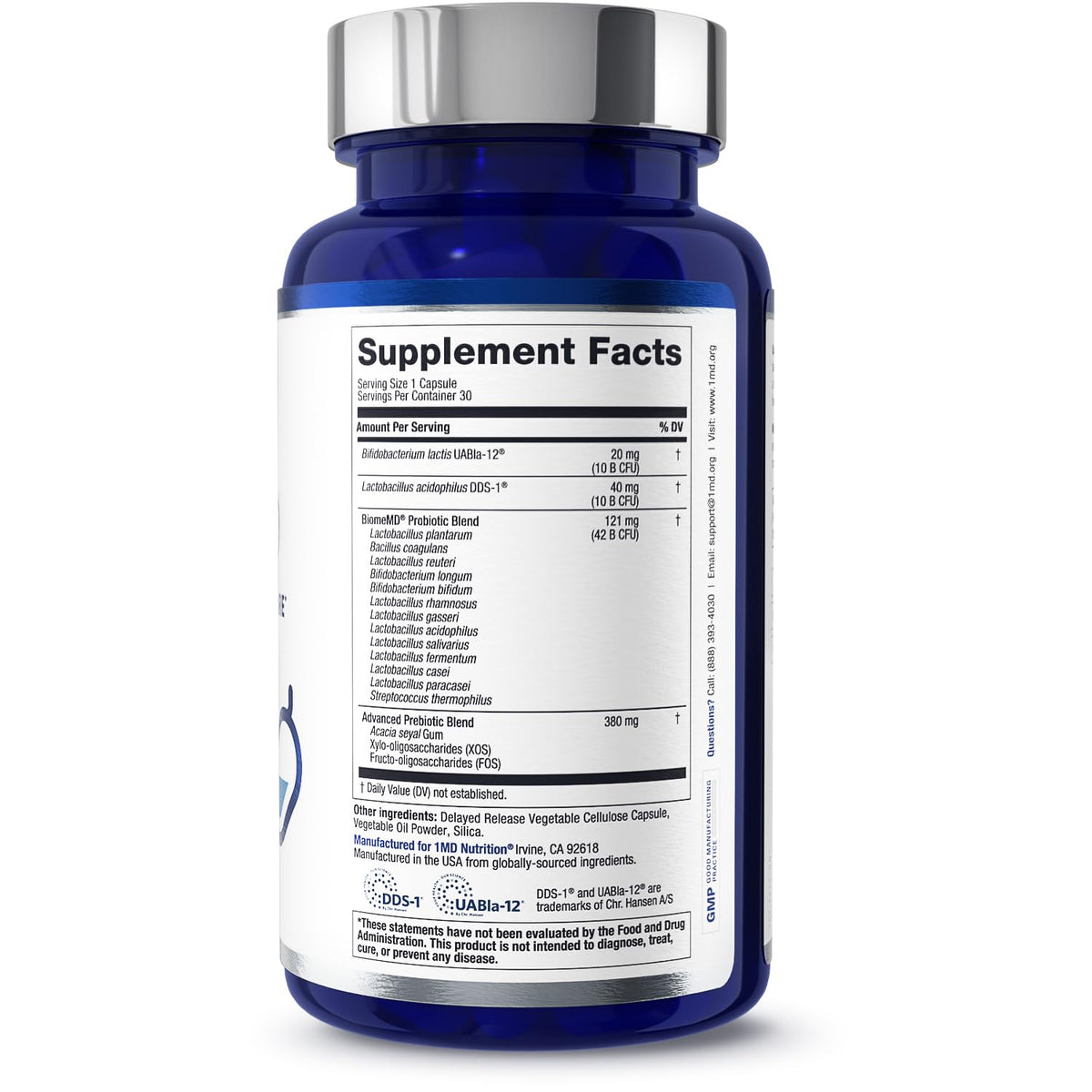 1MD Nutrition BiomeMD Probiotiques sur une table