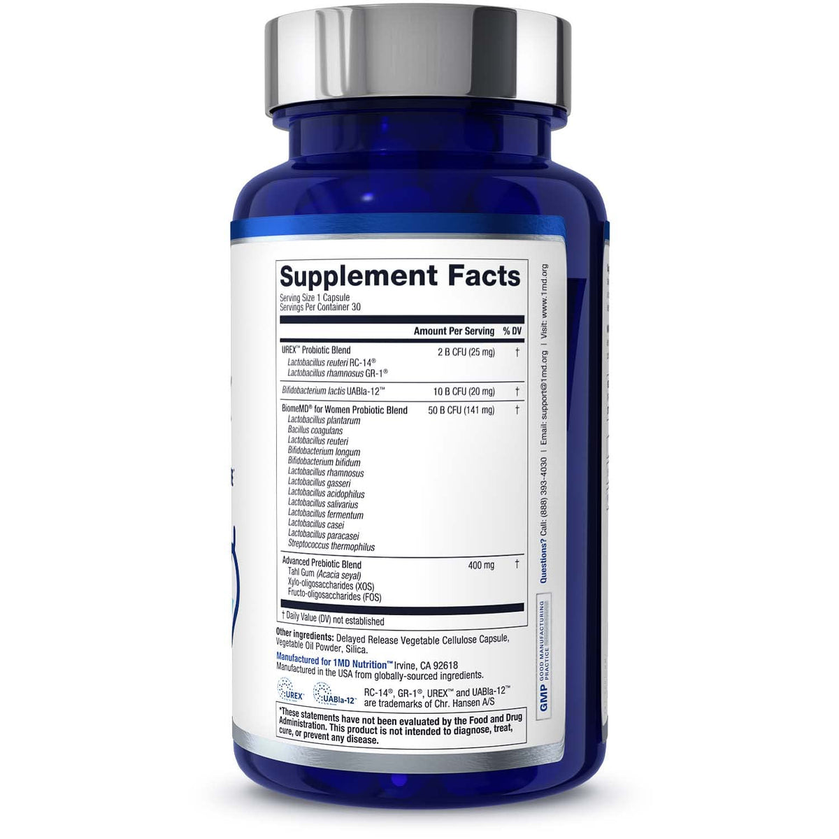1MD Nutrition BiomeMD sur un fond neutre