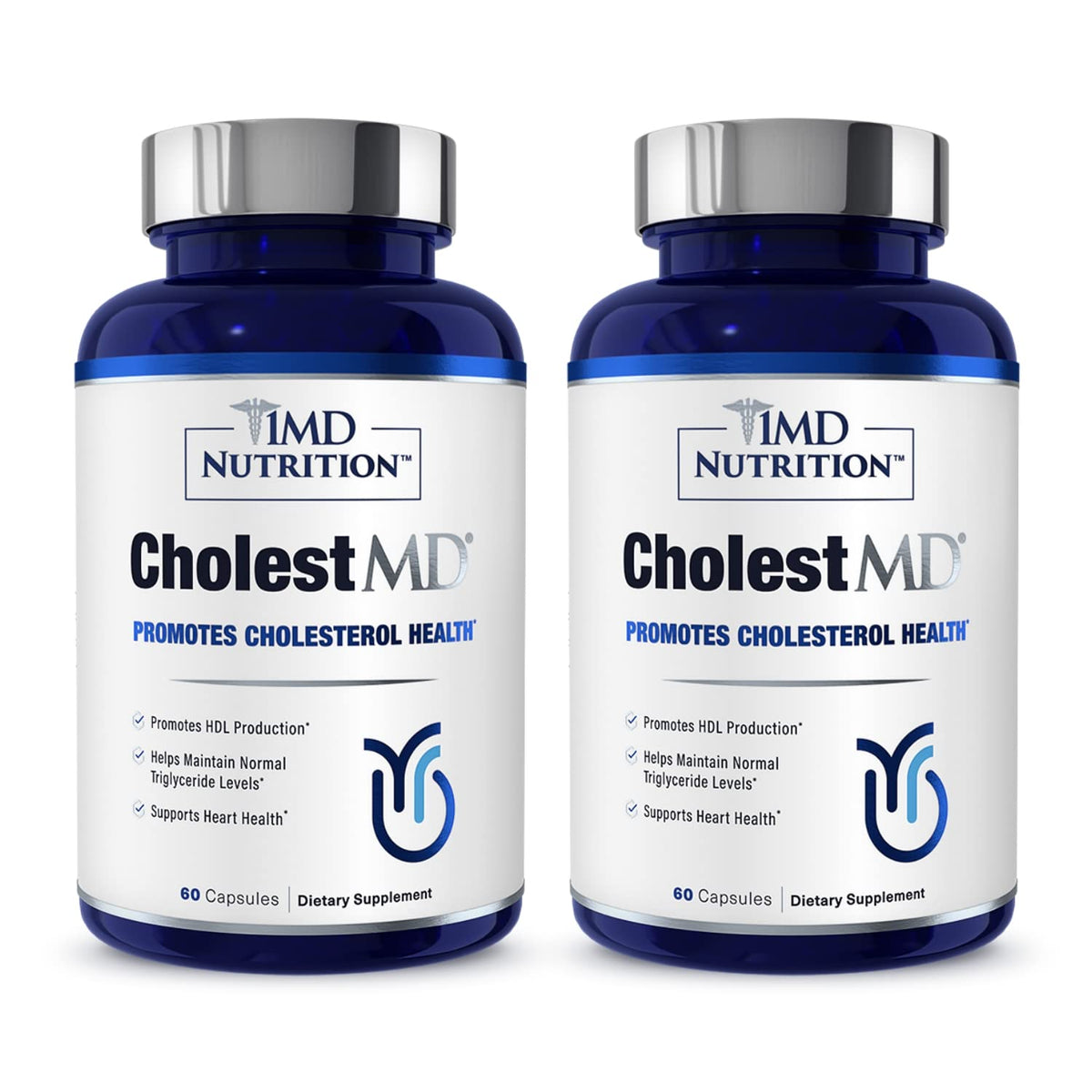 1MD Nutrition CholestMD 120 Capsules, vue avant avec étiquette