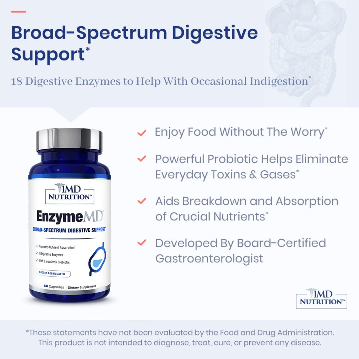 1MD Nutrition EnzymeMD sur fond blanc