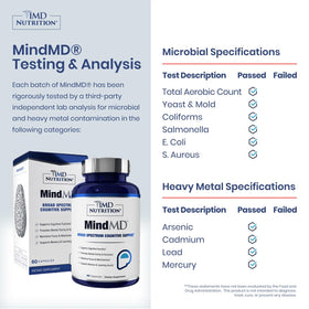 1MD Nutrition MindMD complément cérébral 60 capsules emballage