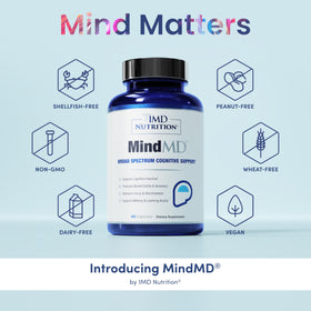 1MD Nutrition MindMD complément cérébral 60 capsules et gobelet