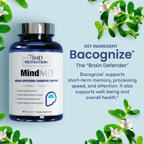 1MD Nutrition MindMD complément cérébral 60 capsules sur table