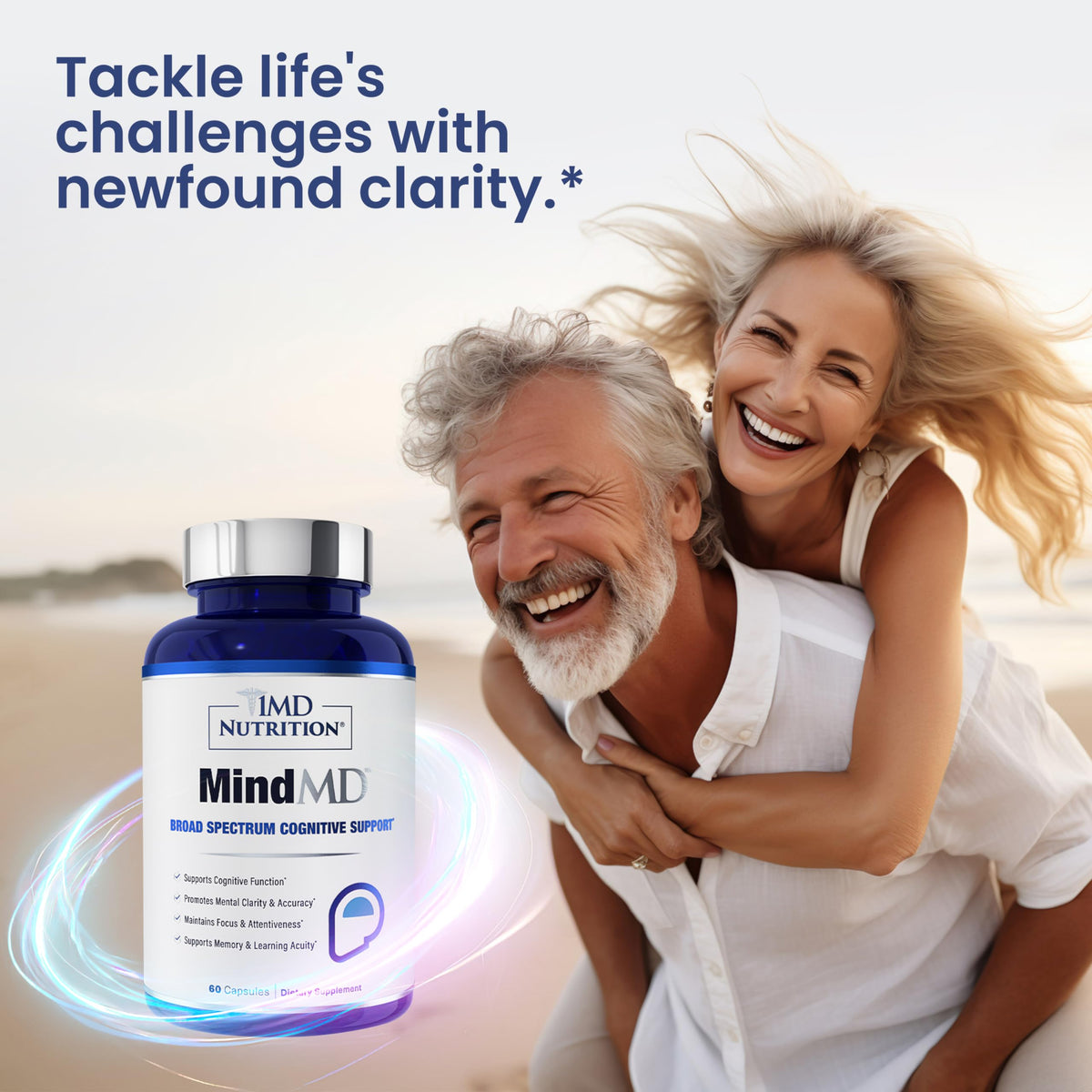 1MD Nutrition MindMD complément cérébral 60 capsules vue arrière