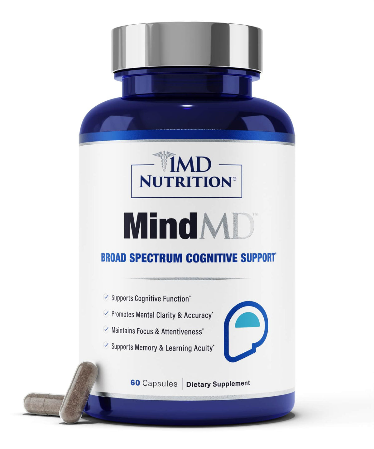 1MD Nutrition MindMD complément cérébral 60 capsules vue de face