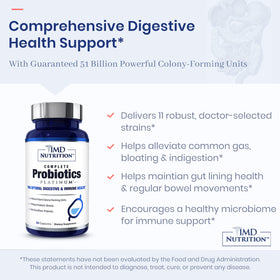 1MD Nutrition Probiotiques 30 Capsules Végétales - capsules individuelles