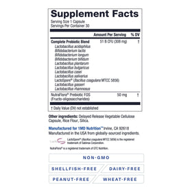 1MD Nutrition Probiotiques 30 Gélules Végétales sur table