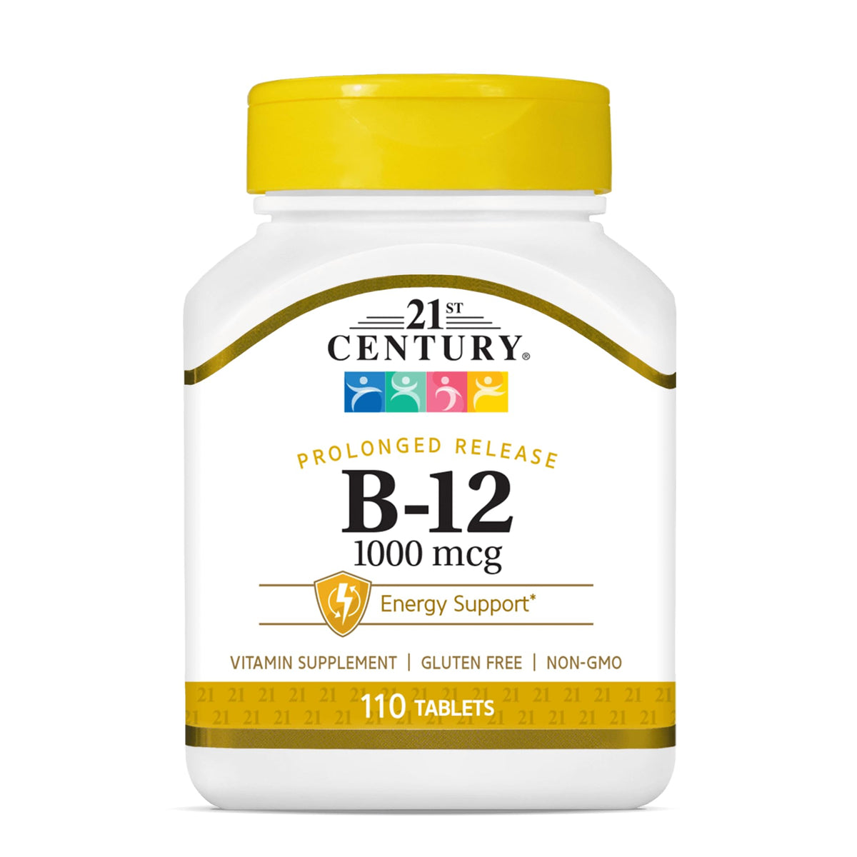 21st Century B12 1000 mcg tablettes prolongées, vue de face dans l'emballage