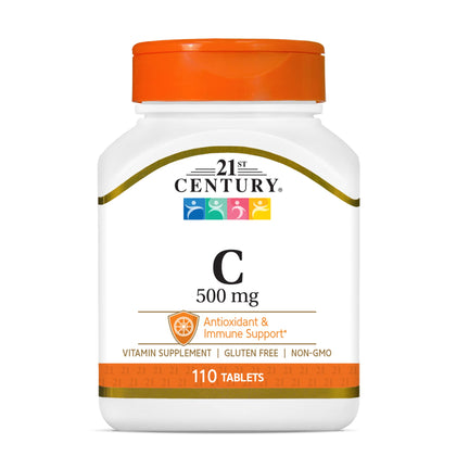 21st Century Comprimés de Vitamine C 500 mg, boîte de 110 comprimés