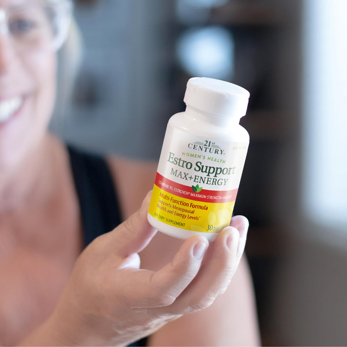 21st Century Estro Support Max + Energy capsules in packaging