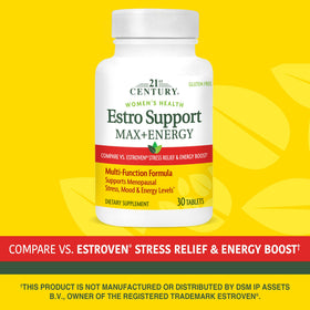 21st Century Estro Support Max + Energy capsules side view