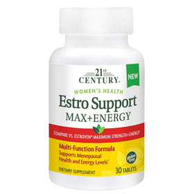 21st Century Estro Support Max + Energy capsules végétariennes 30 front view