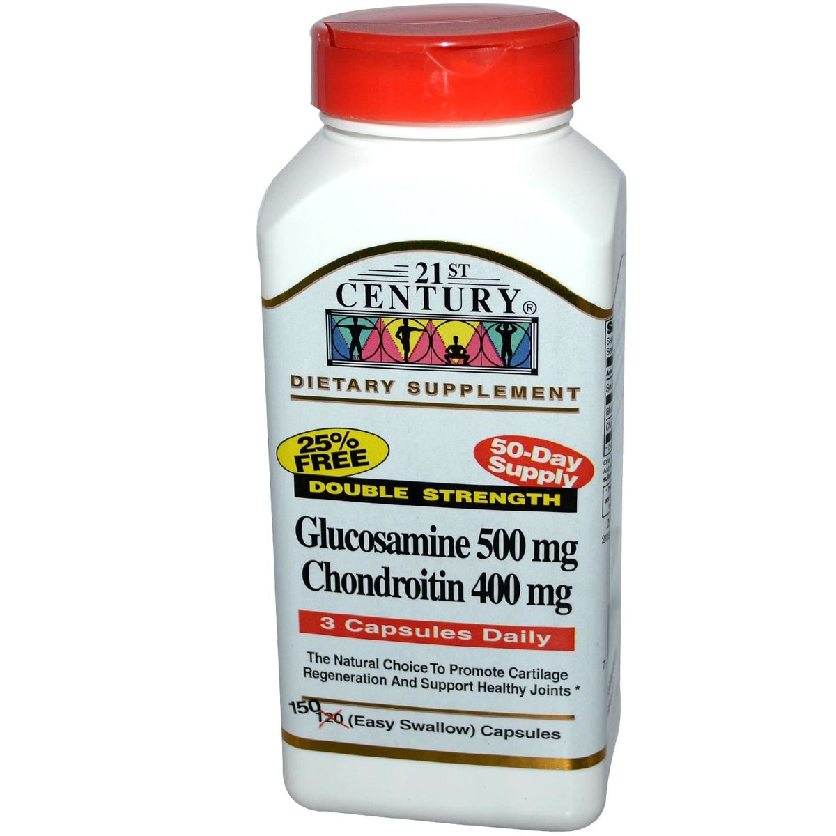 21st Century Glucosamine Chondroitin 500/400mg 150 capsules vue avant
