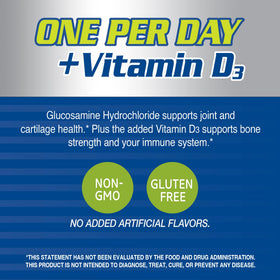 21st Century Glucosamine Daily Complex Plus D comprimés, vue de côté