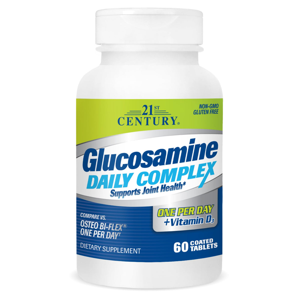 21st Century Glucosamine Daily Complex Plus D comprimés, vue de face