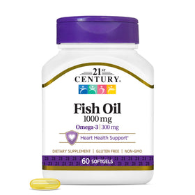 21st Century Huile de Poisson 1000 mg gélules avant
