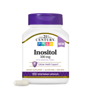 21st Century Inositol 500 mg flacon de 100 capsules végétariennes