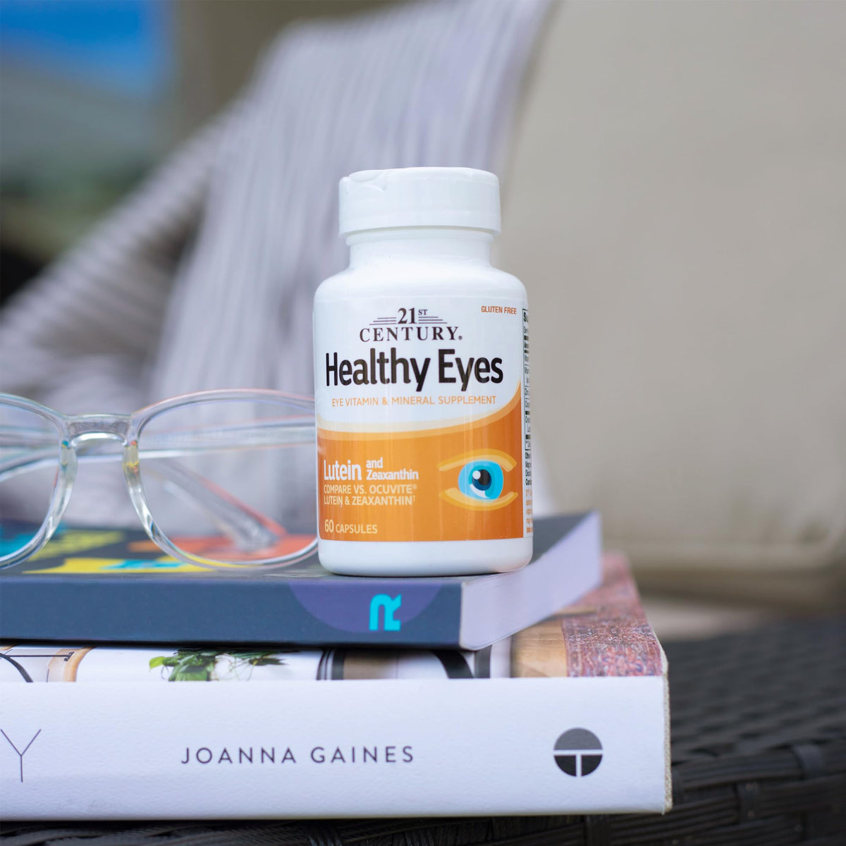 21st Century Luteine et Zéaxanthine capsules sur table