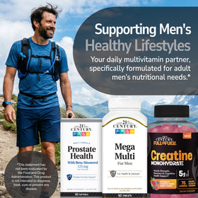 21st Century Mega Multi pour Hommes, bouteille sur un fond neutre