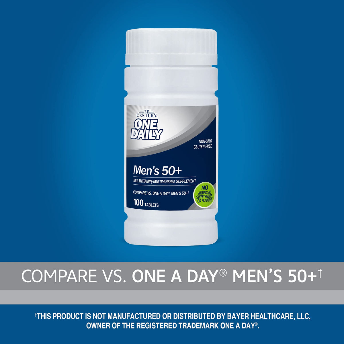 21st Century Multivitamines 50+ comprimés sur une table