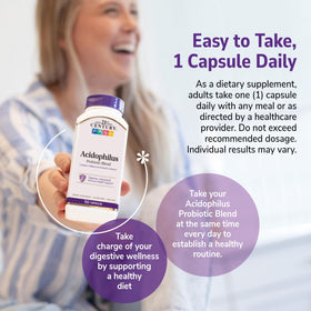 21st Century Probiotique capsules sur fond blanc
