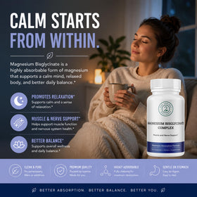 2nd Springs Magnésium Bisglycinate 400mg 120 capsules, étiquette détaillée