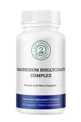 2nd Springs Magnésium Bisglycinate 400mg 120 capsules, vue avant