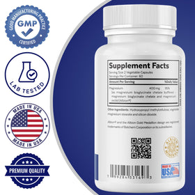 2nd Springs Magnésium Bisglycinate 400mg capsules, présentation sur une table