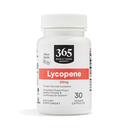365 by Whole Foods Market Lycopène 20 mg 30 capsules végétales, vue de face
