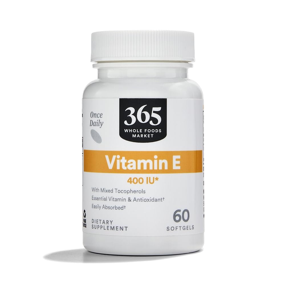 365 Vitamine E 400 IU 60 gélules avec emballage avant