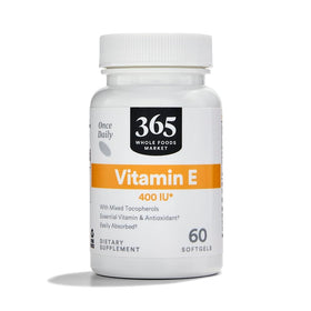 365 Vitamine E 400 IU 60 gélules avec emballage avant