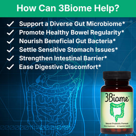 3Biome complément probiotique 60 capsules végétales arrière