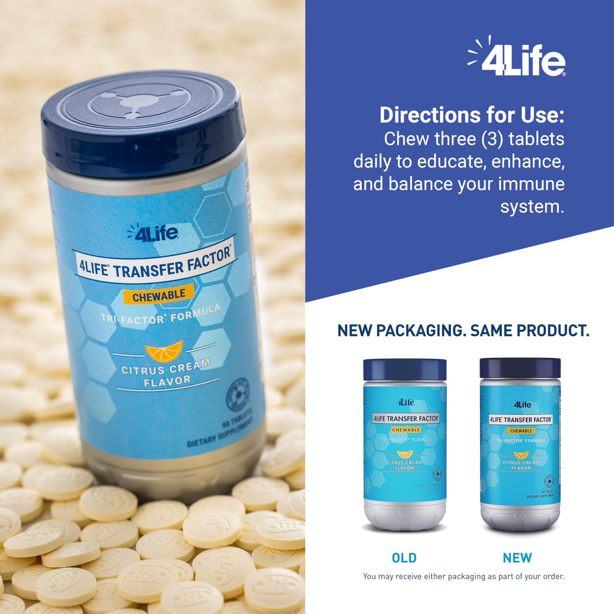 4Life Citrus Cream comprimés mâchables avec goût de crème citron