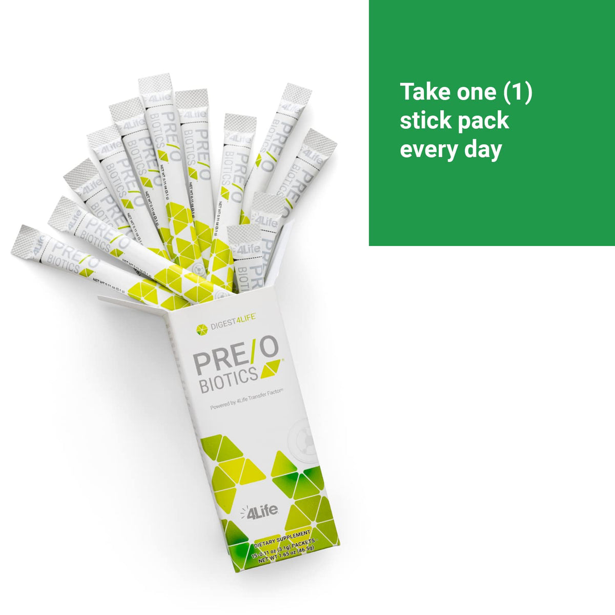 4Life Digest4Life sachets de prébiotiques, côté de l'emballage