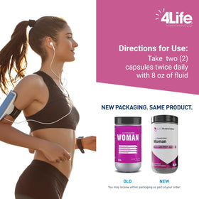 4Life Femme 120 capsules sur une table en bois