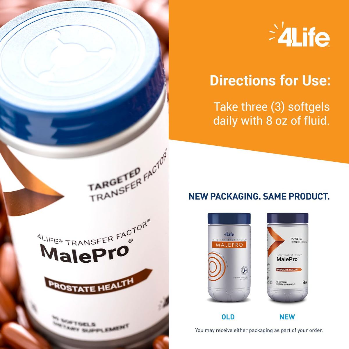 4Life MalePro gélules ouvertes sur une table