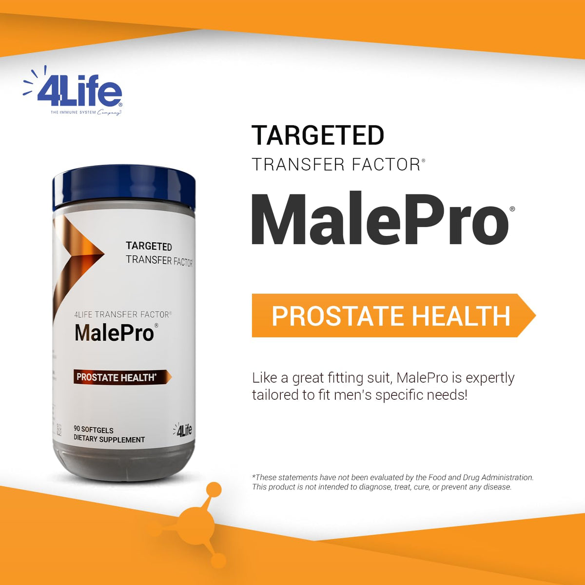4Life MalePro gélules sur fond blanc