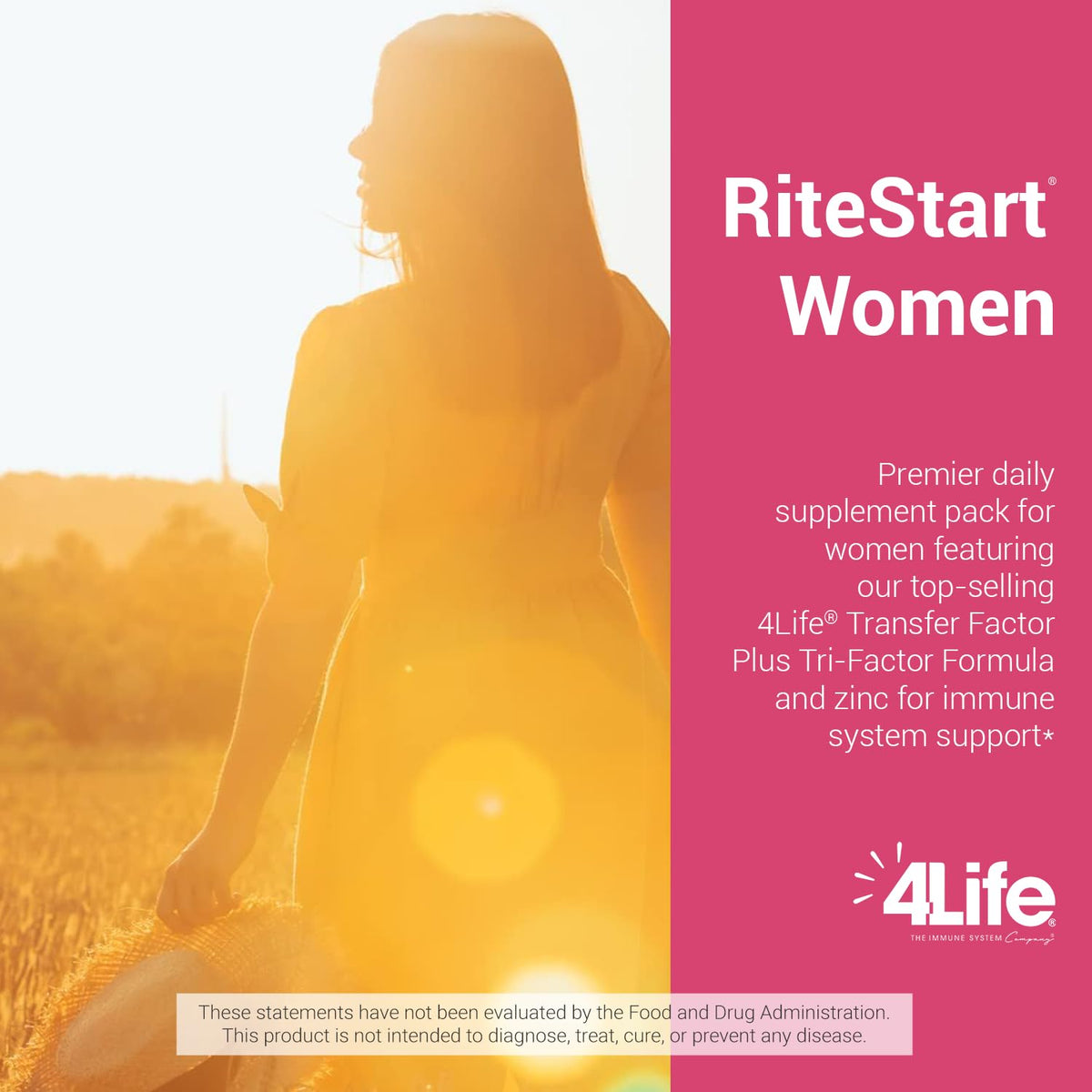 4Life RiteStart Femmes Multivitamines avec ingrédients visibles