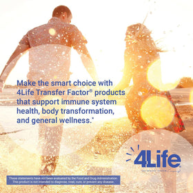 4Life Transfer Factor Plus Zinc 60 capsules sur une table en bois