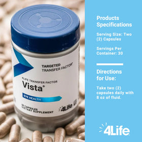 4Life Vista Santé Oculaire - capsules dans un bol